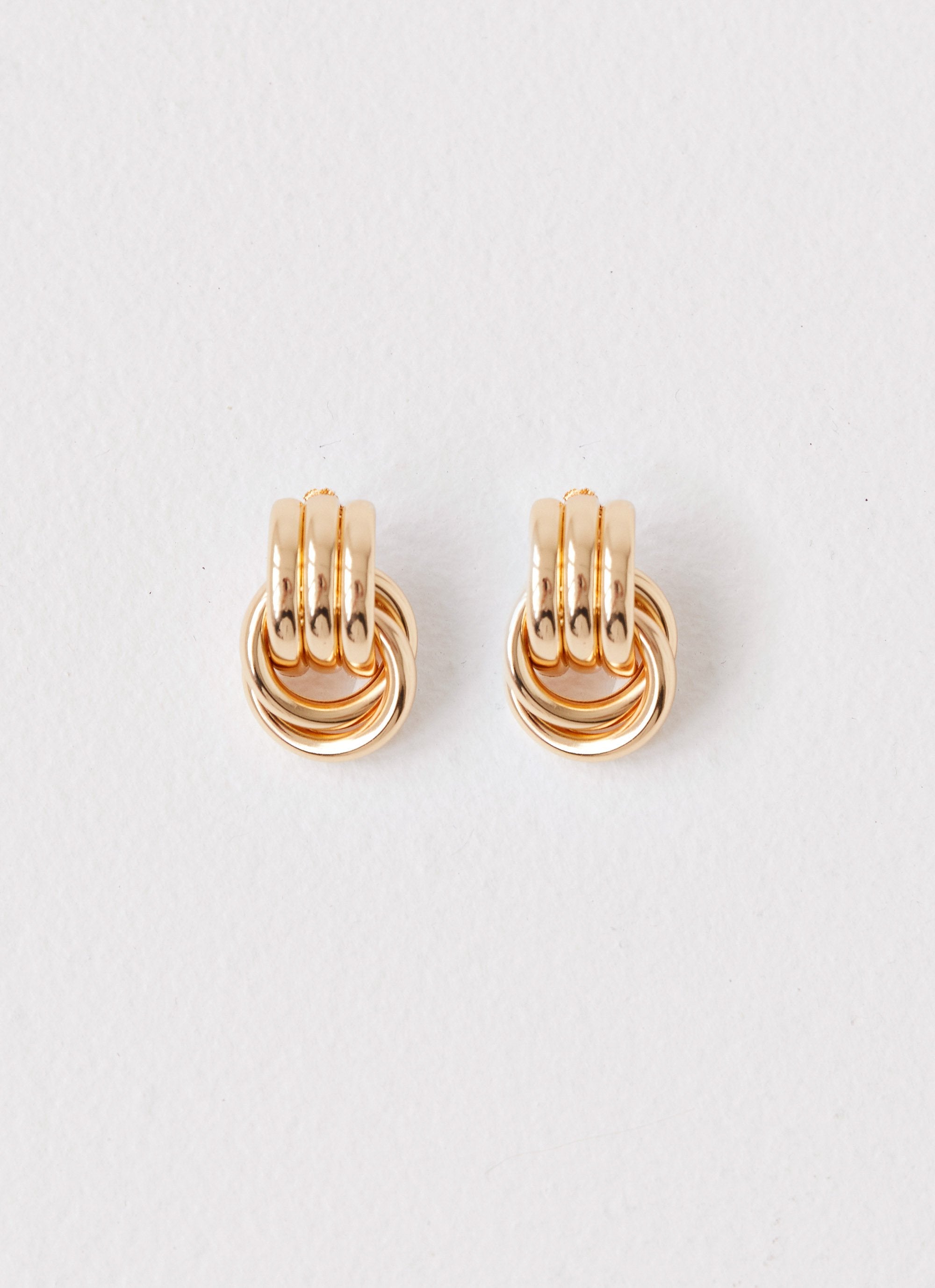 Bold Step Cuff Earrings - Gold