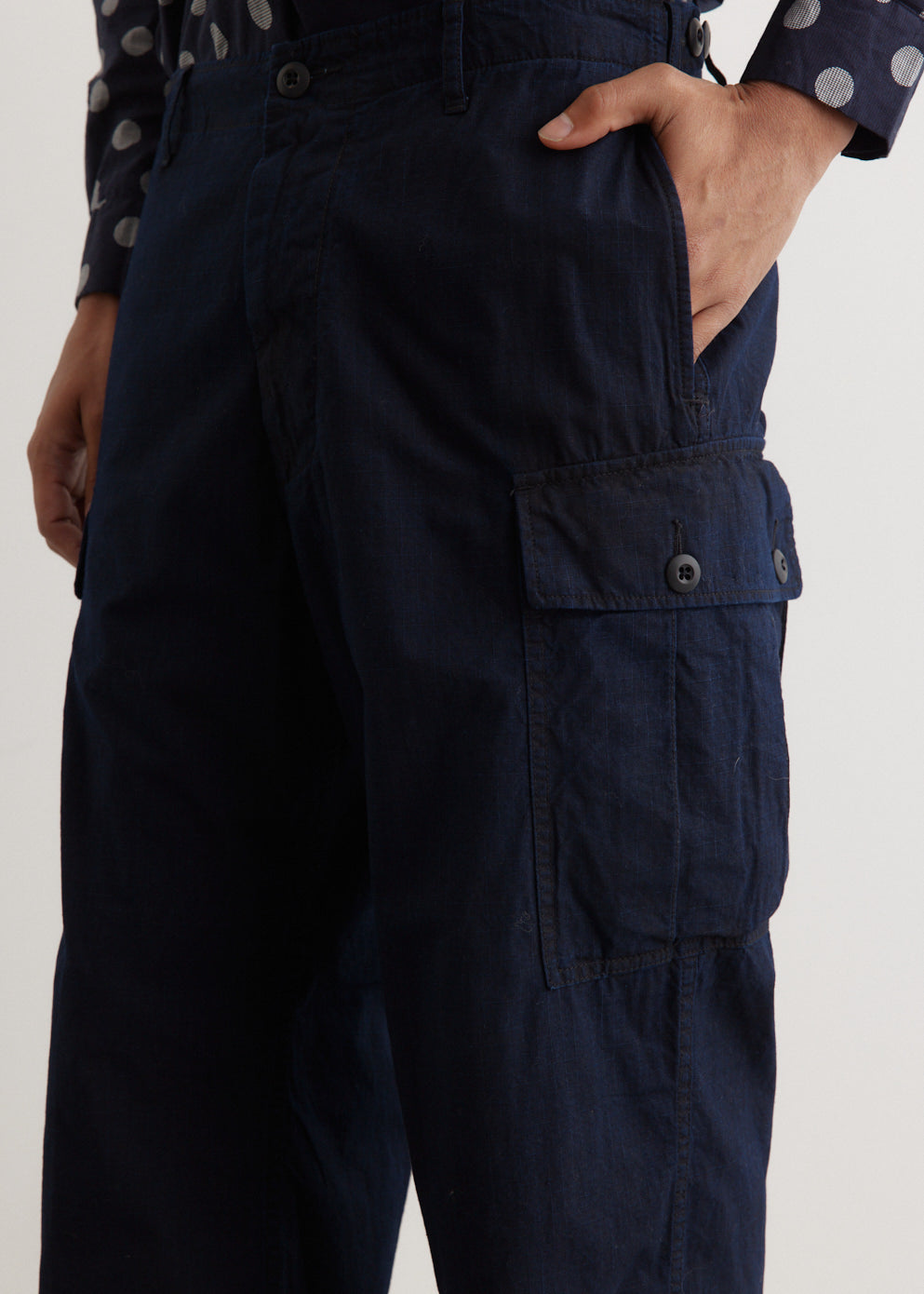 MIL 6 Pocket Indigo Rip Stop Pants