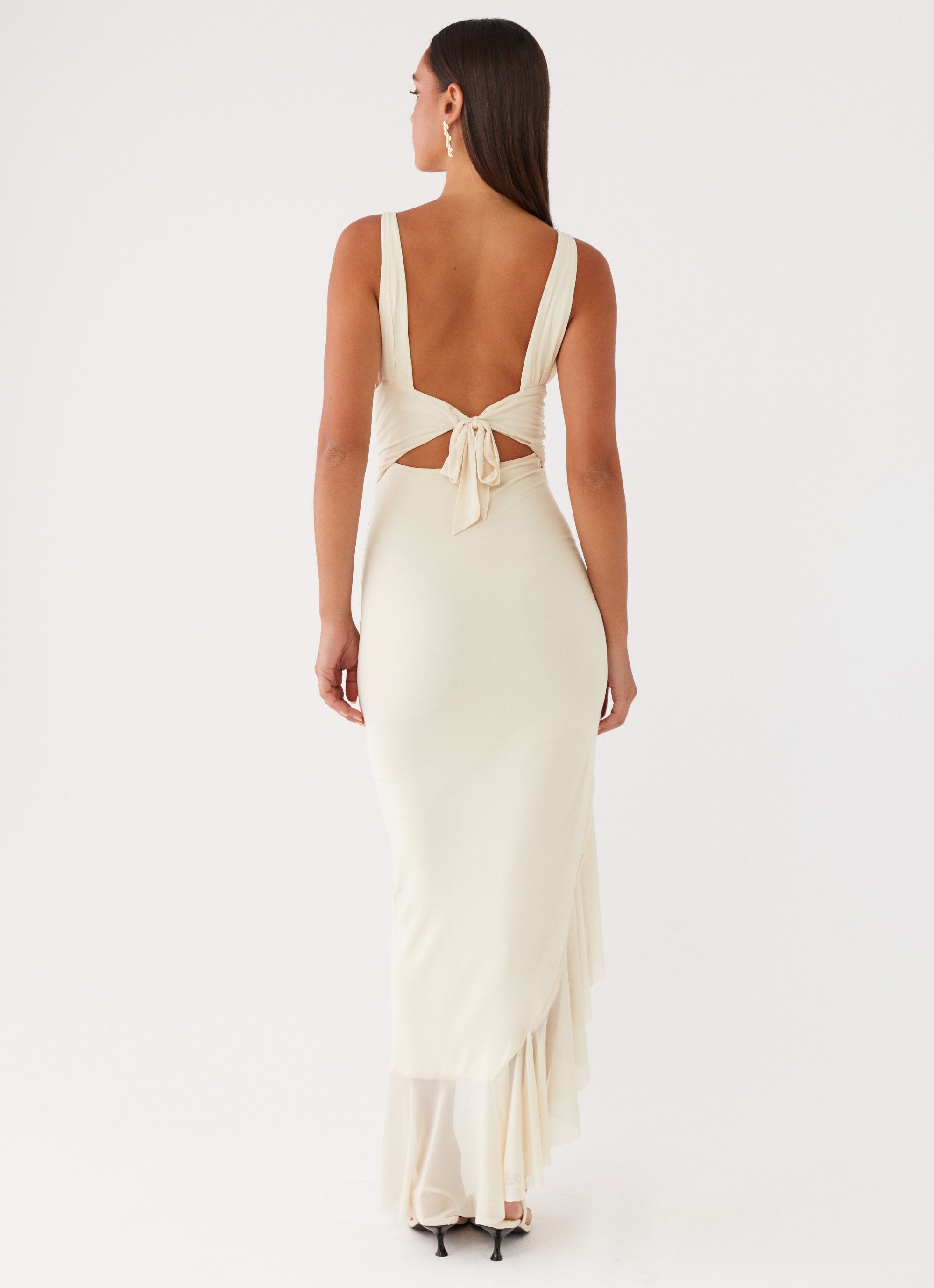 Luna Eclipse Cut Out Maxi Dress - Lemon