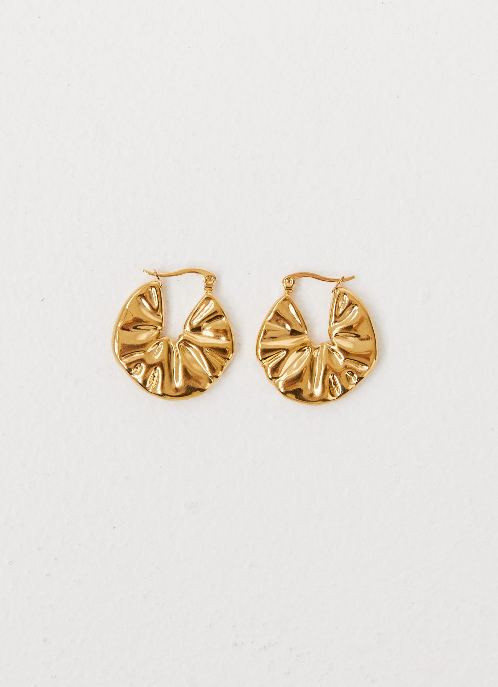 Gilded Chunky Earrings - Gold