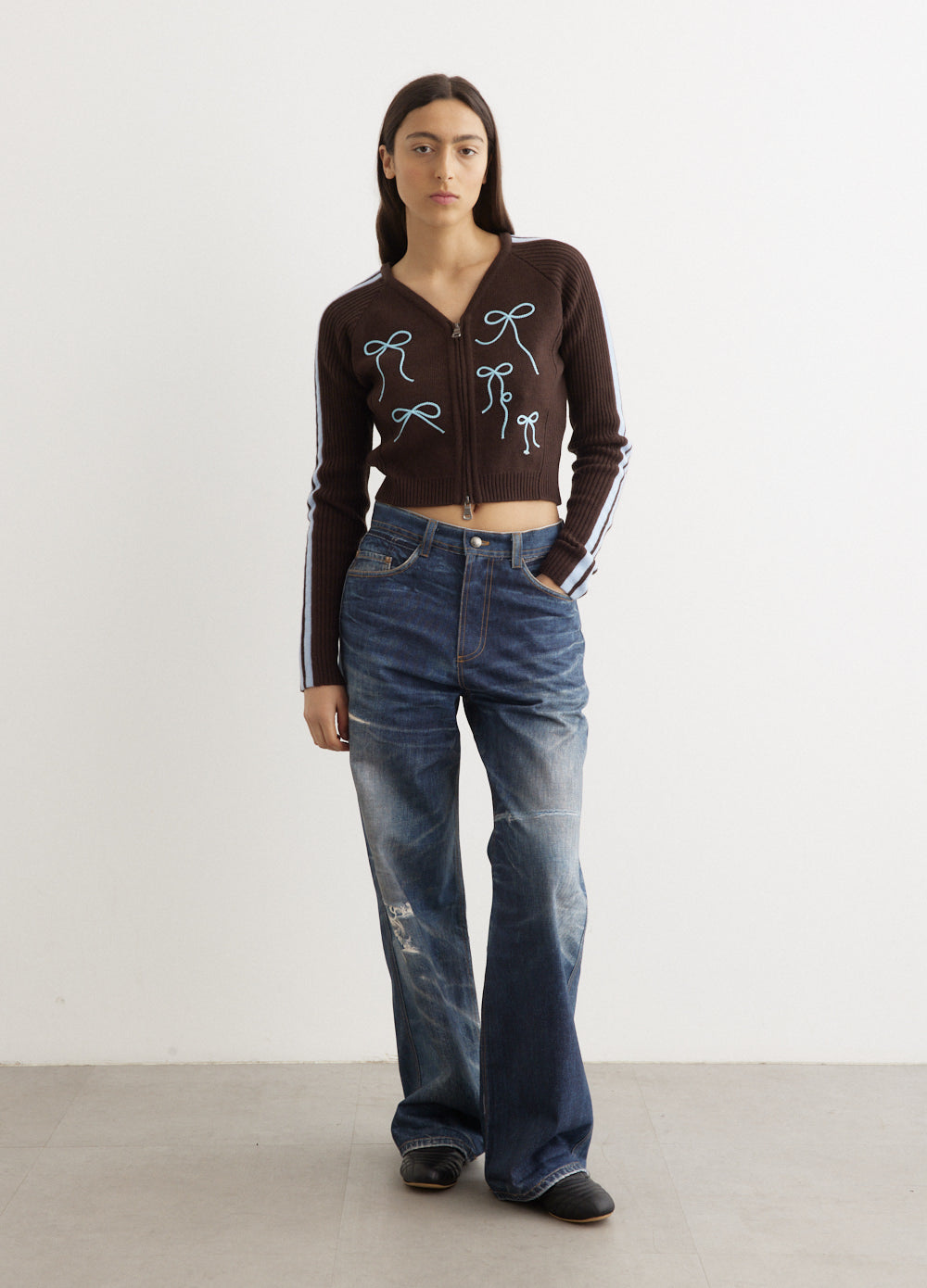 Trompe L'Oeil Printed Denim Jeans