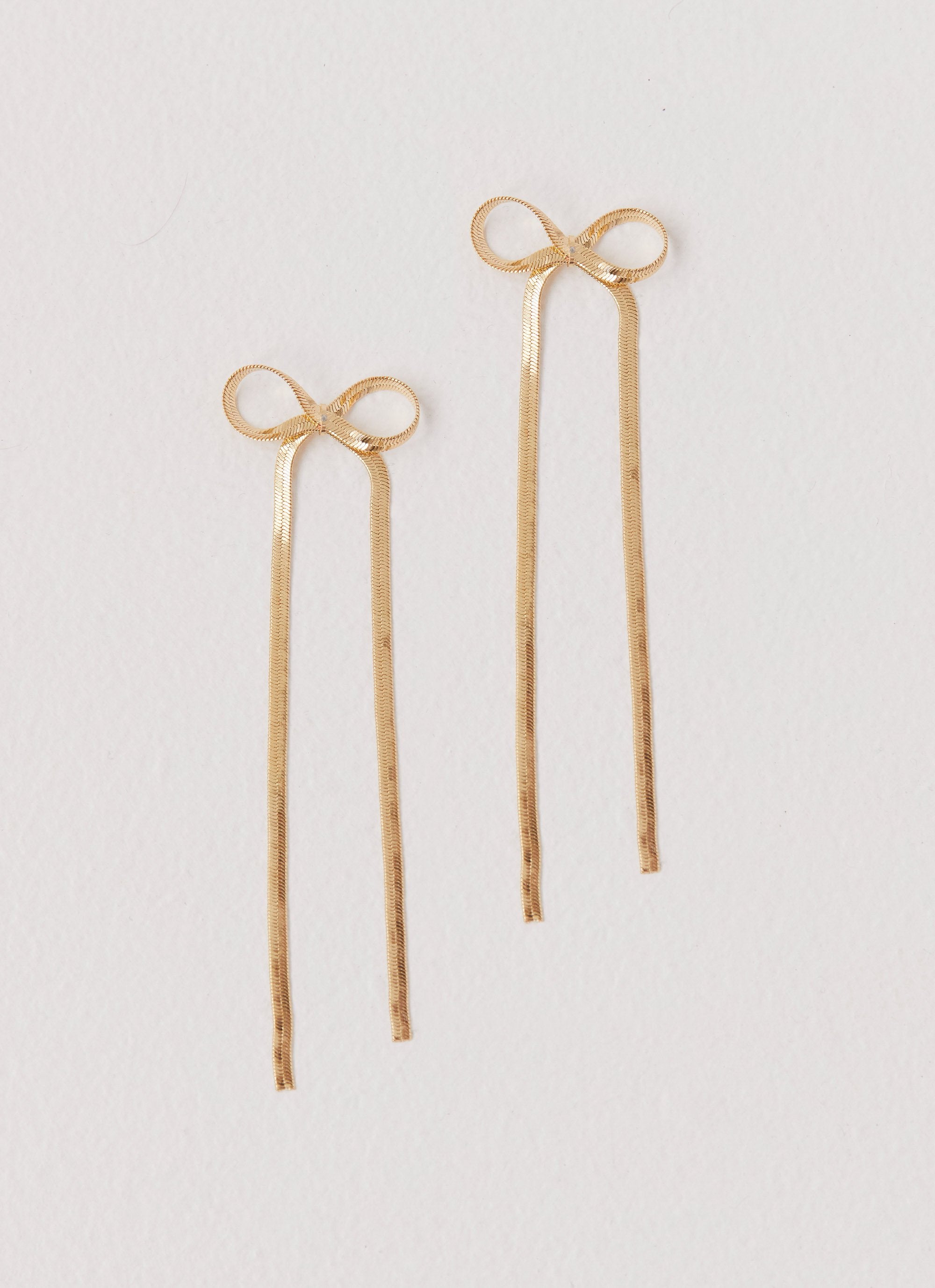 Tinka Bow Earrings - Gold