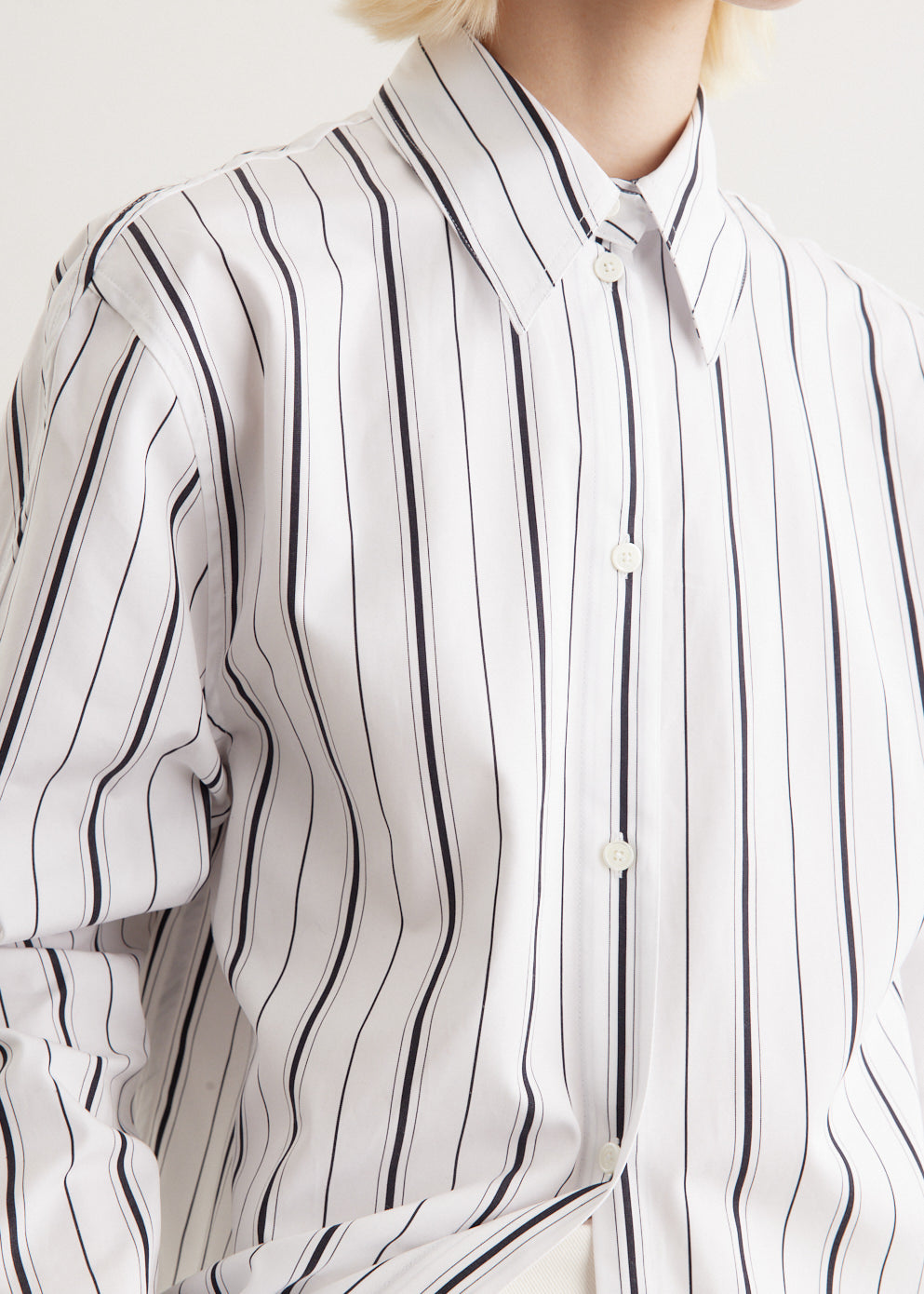 Kimono Sleeve Striped Shirt