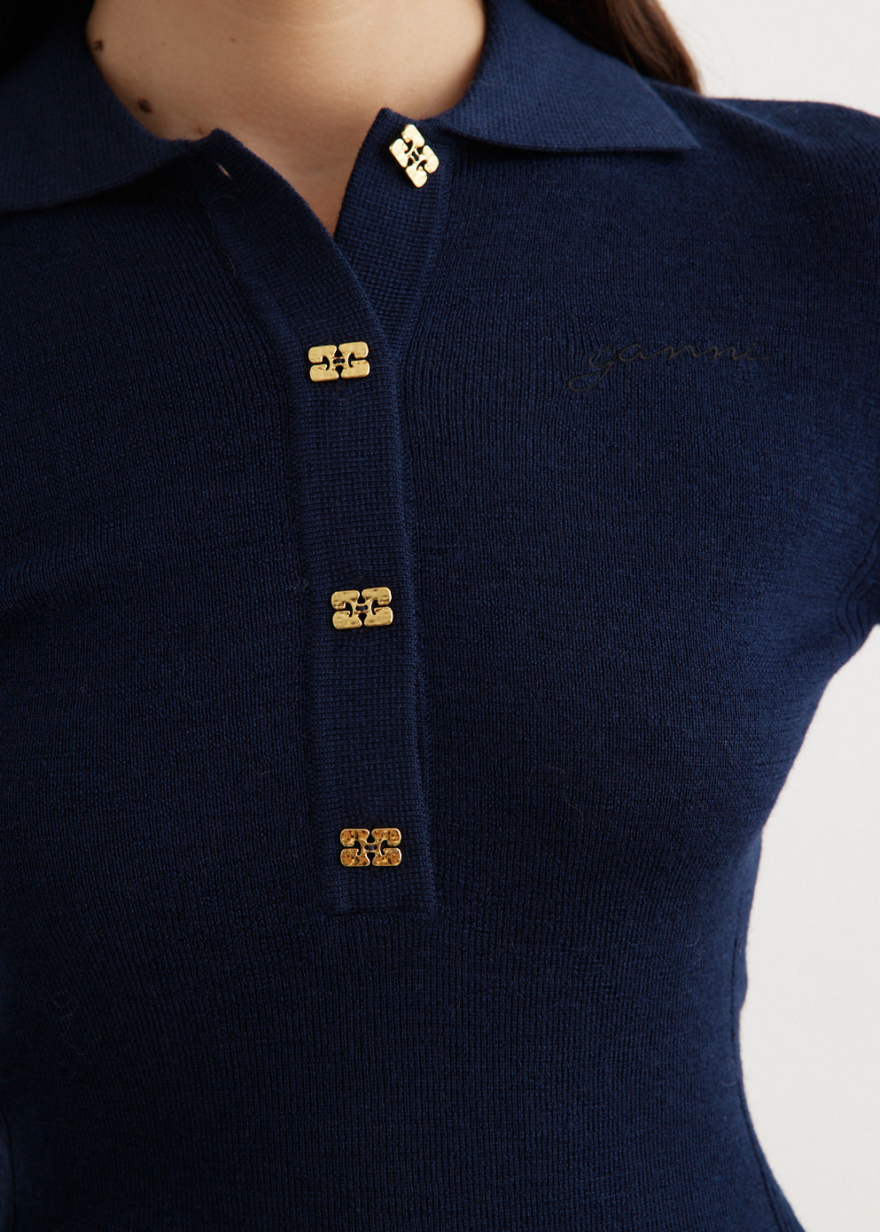 Mini Ribbed Merino Polo