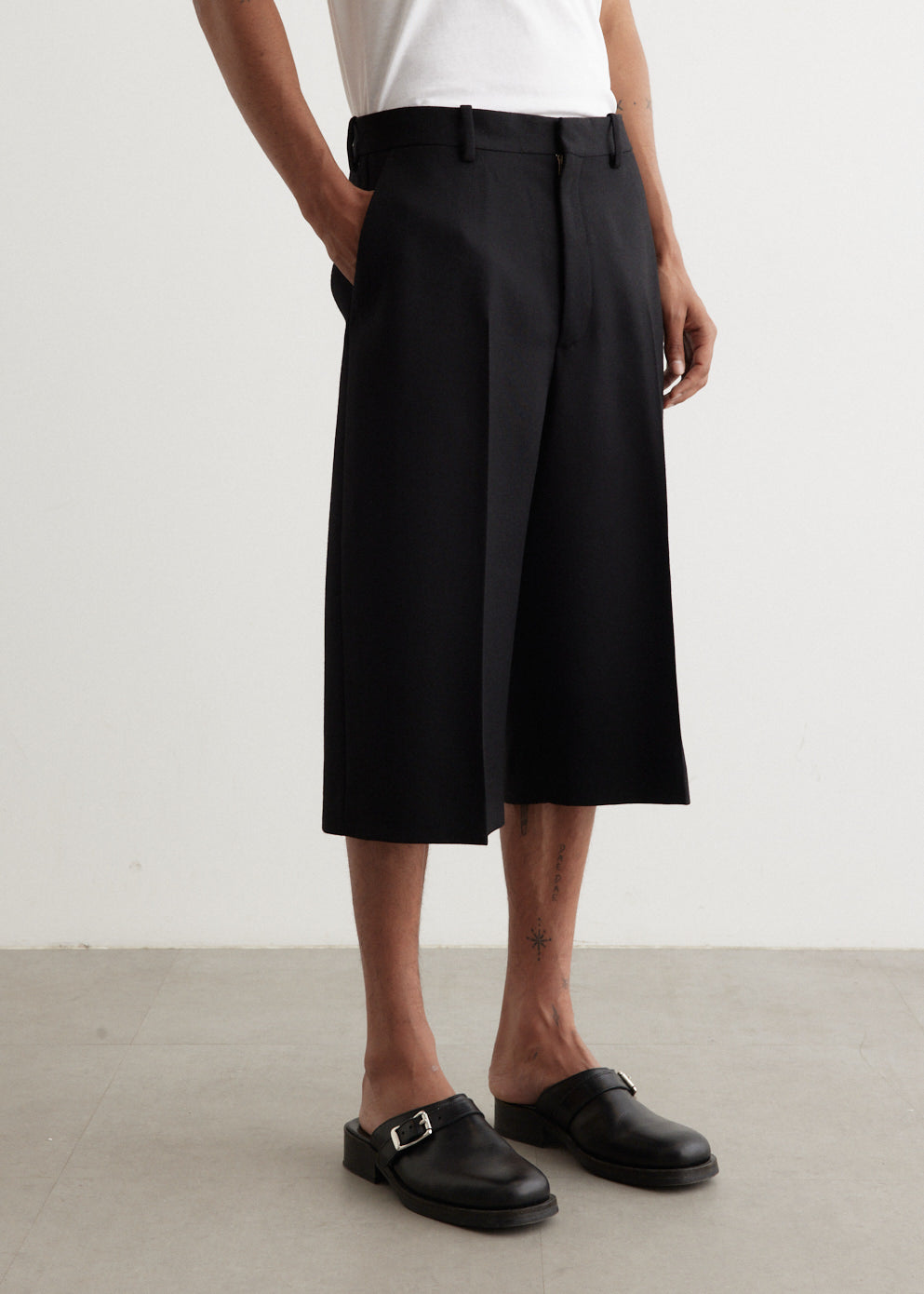 Rany Heavy Wool Twill Shorts