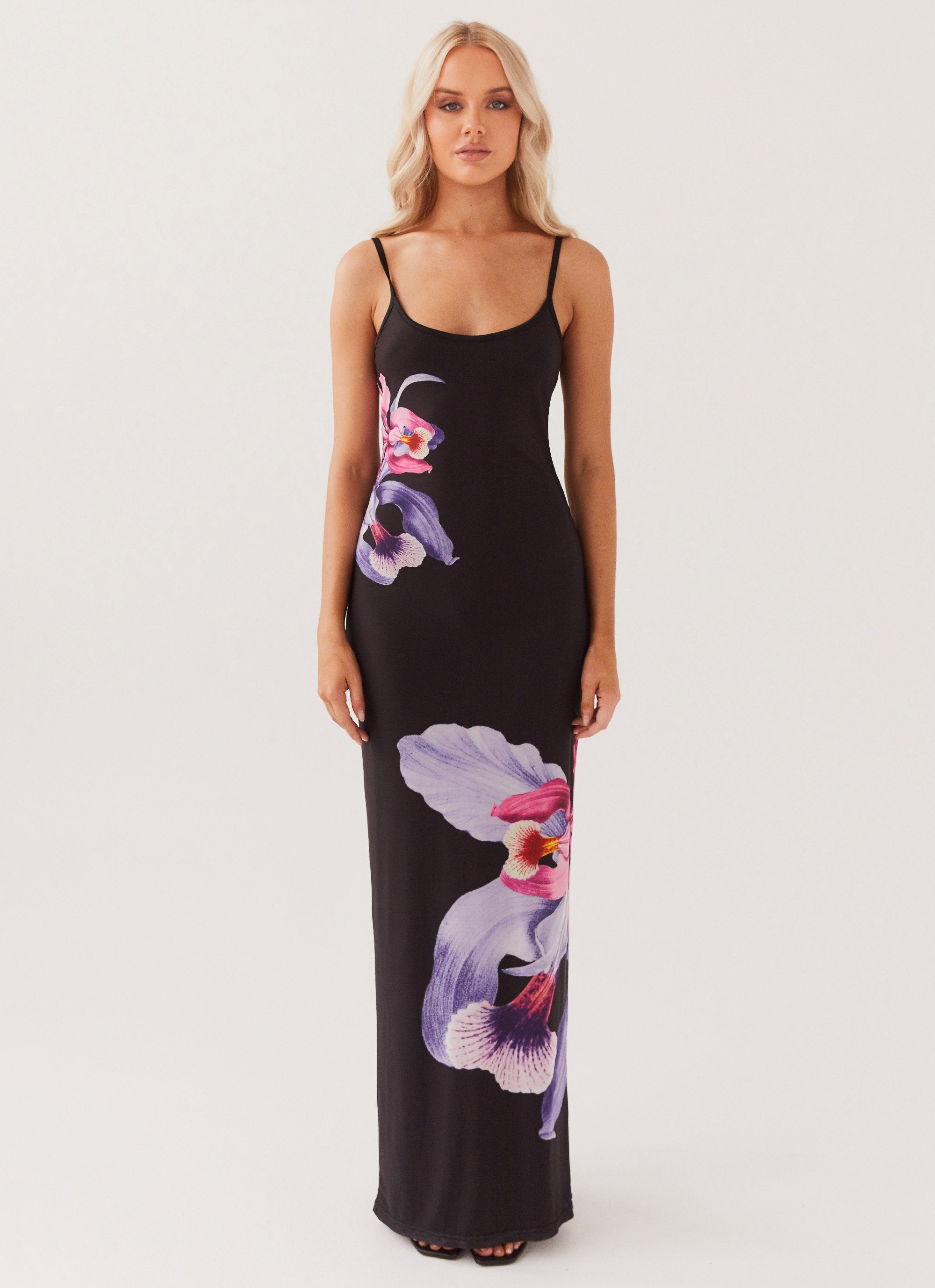 Bad News Mesh Maxi Dress - Black Tulip