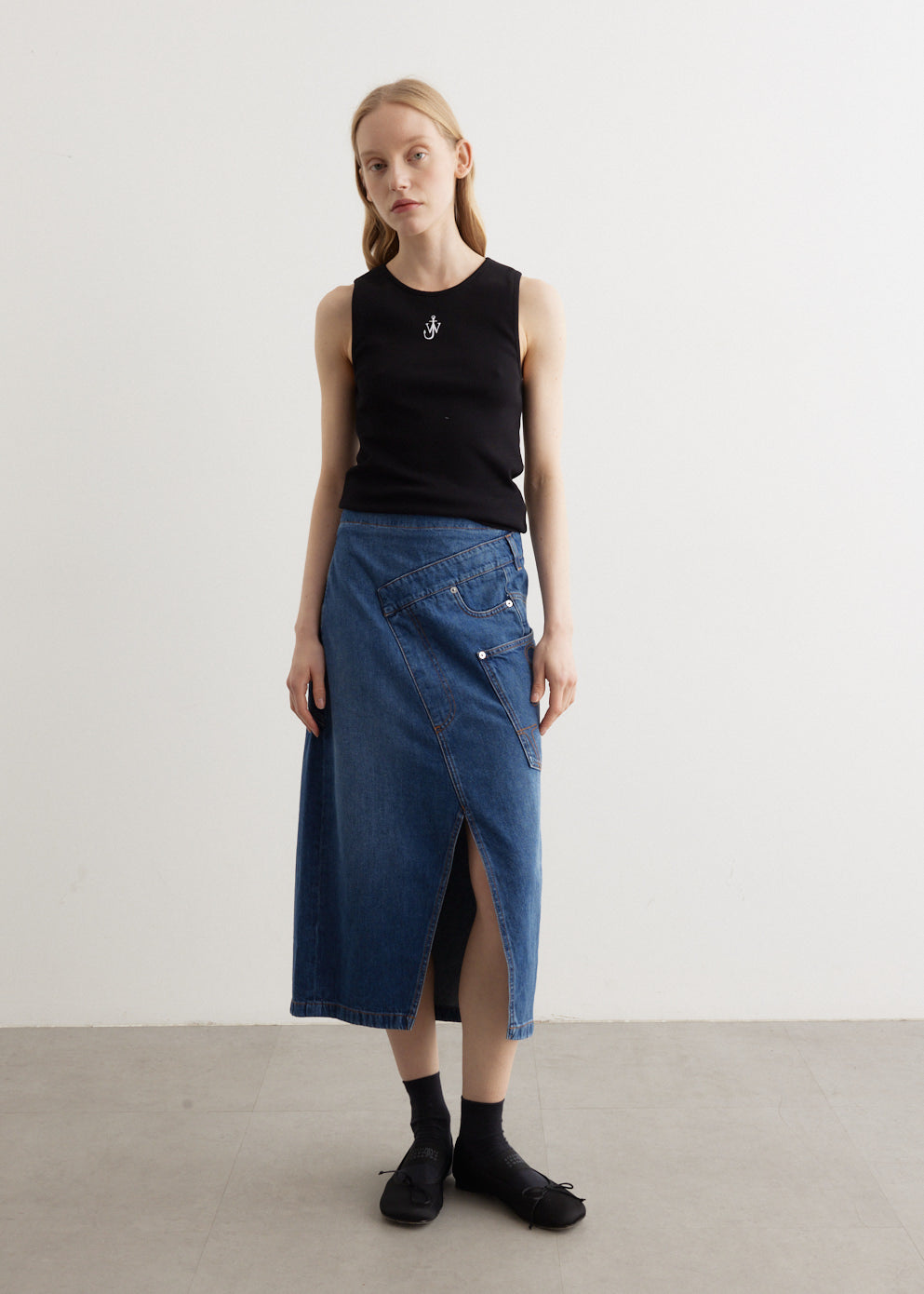 Anchor Embroidery Vest Top