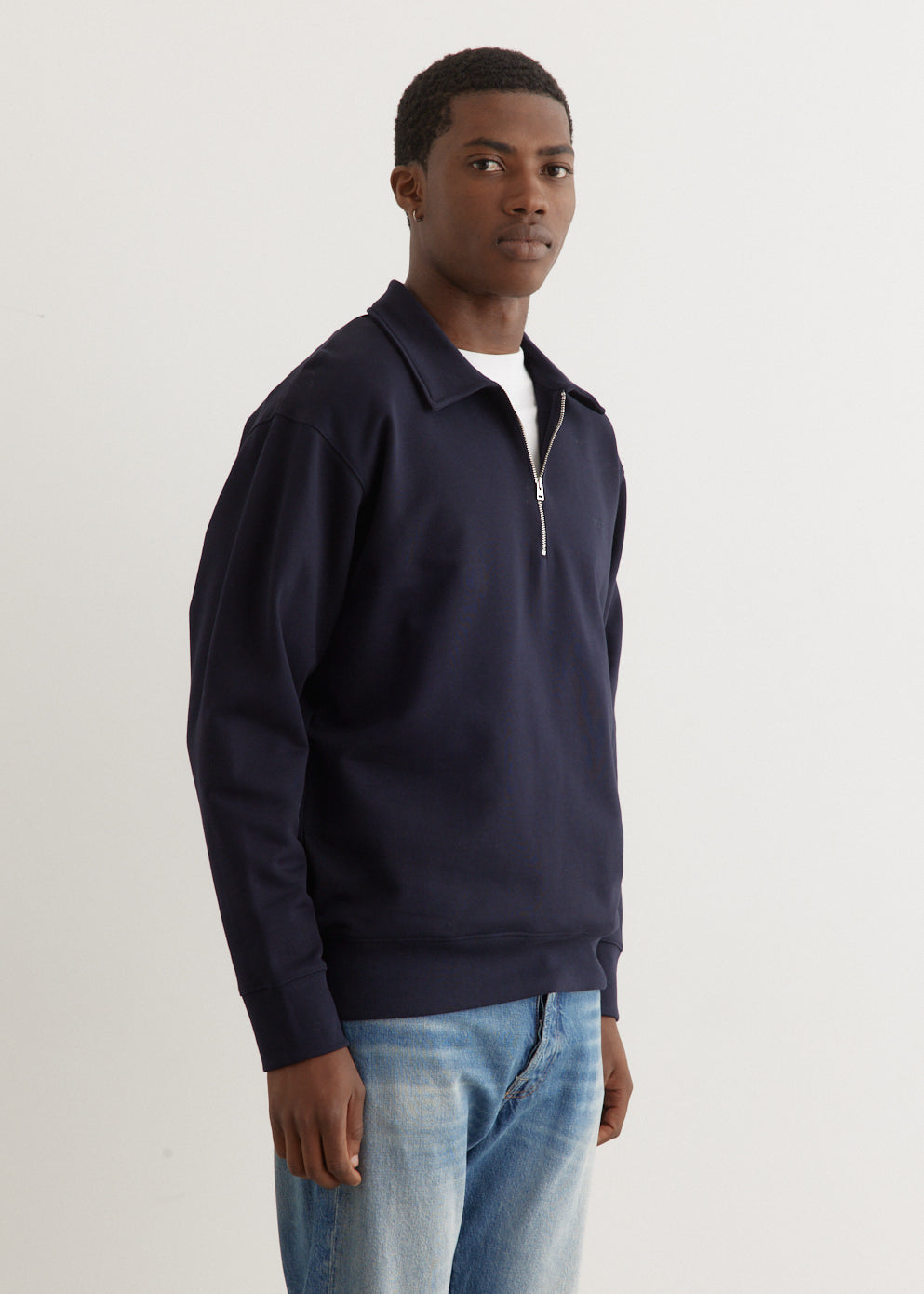 Ketel Relaxed Organic NORSE Logo Half Zip Sweater