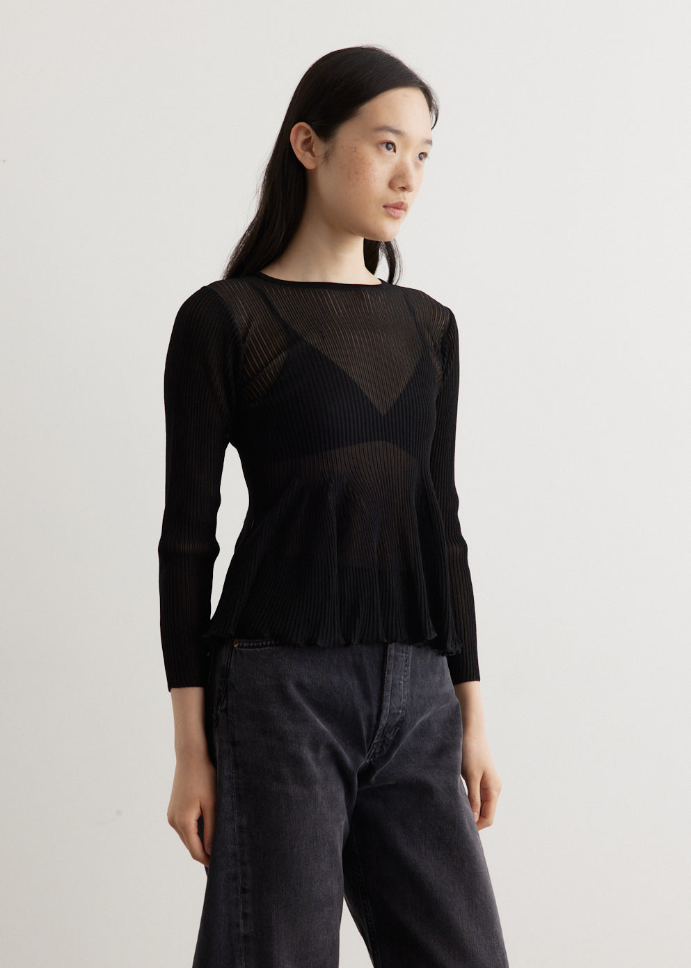 Hypha Lucent Long Sleeve Flare Top