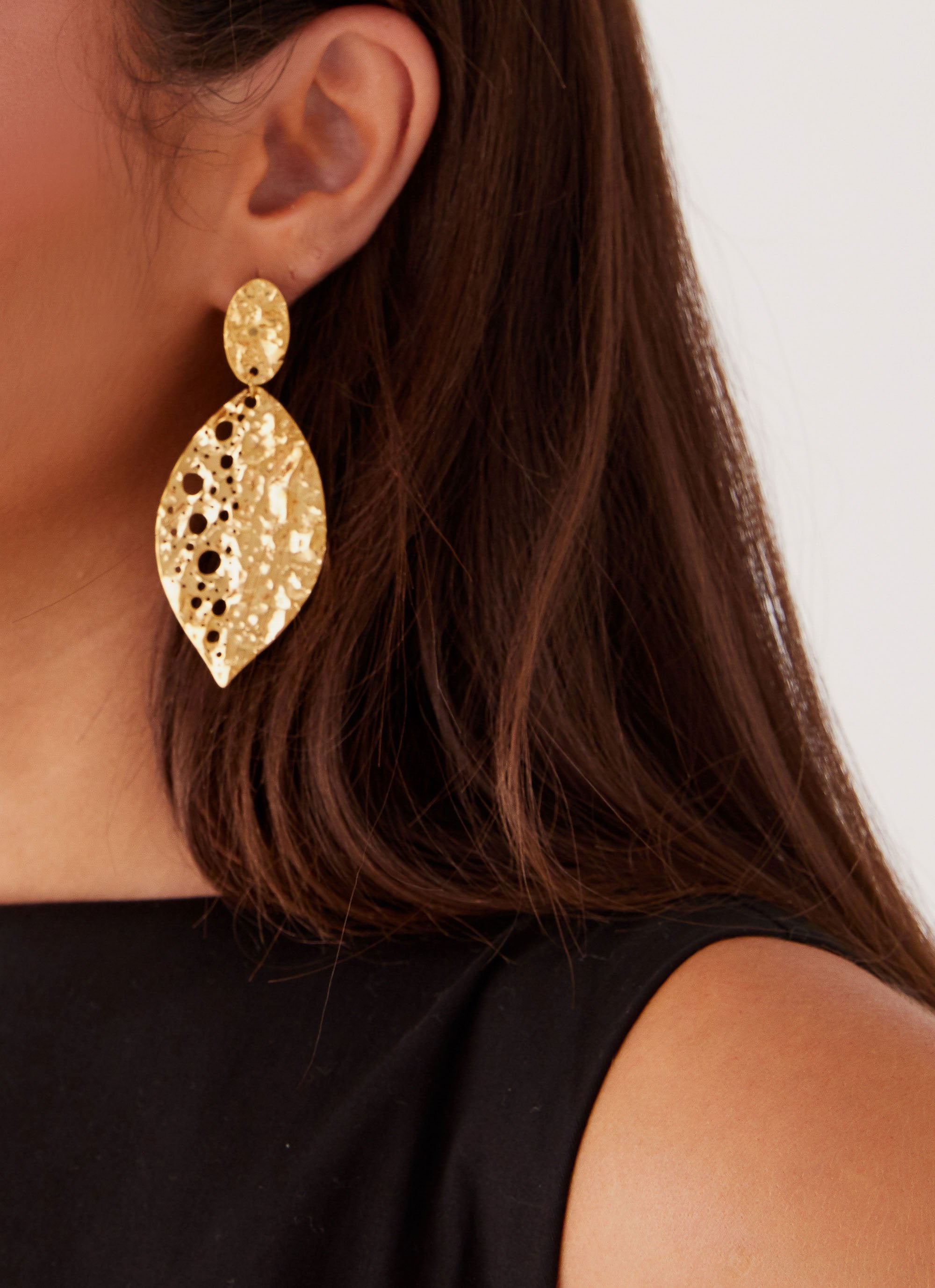 Palm Earrings - Gold