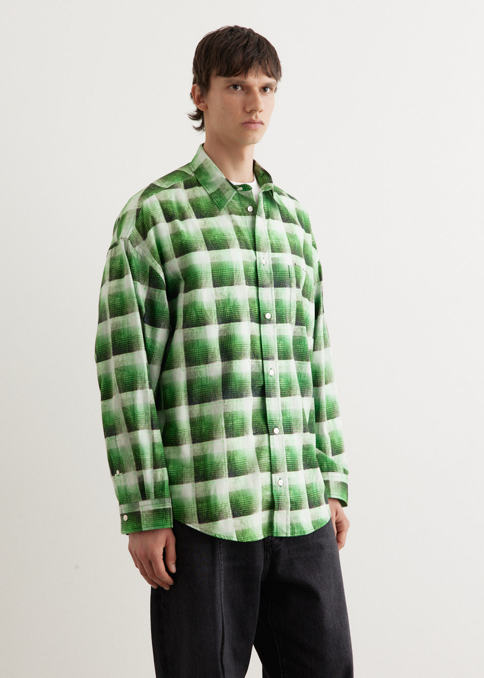 Setar Long Sleeve Printed Flannel Check Shirt