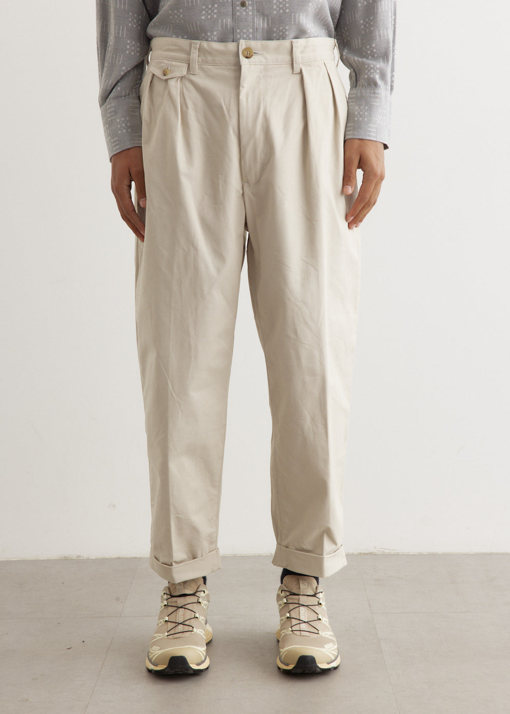 2 Pleats Twill Pants