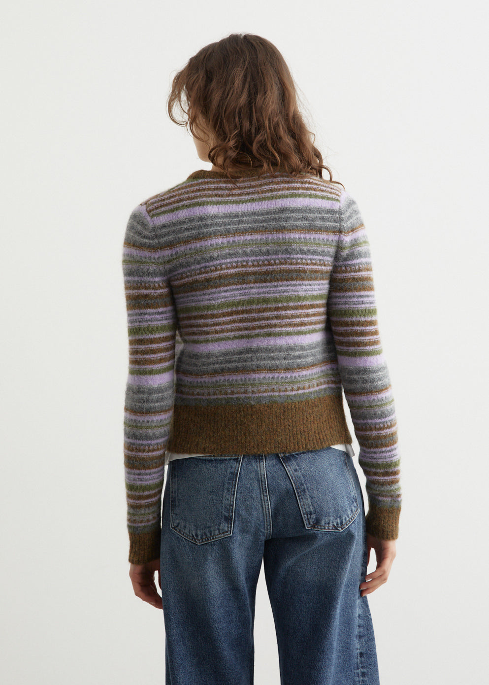 Soft Wool Stripe Cardigan