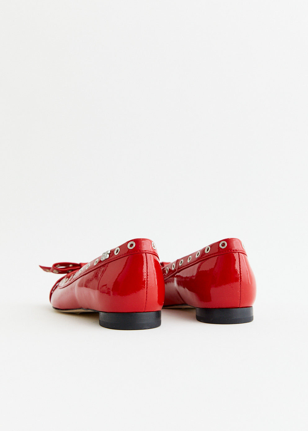 Eyelets Bow Ballerinas