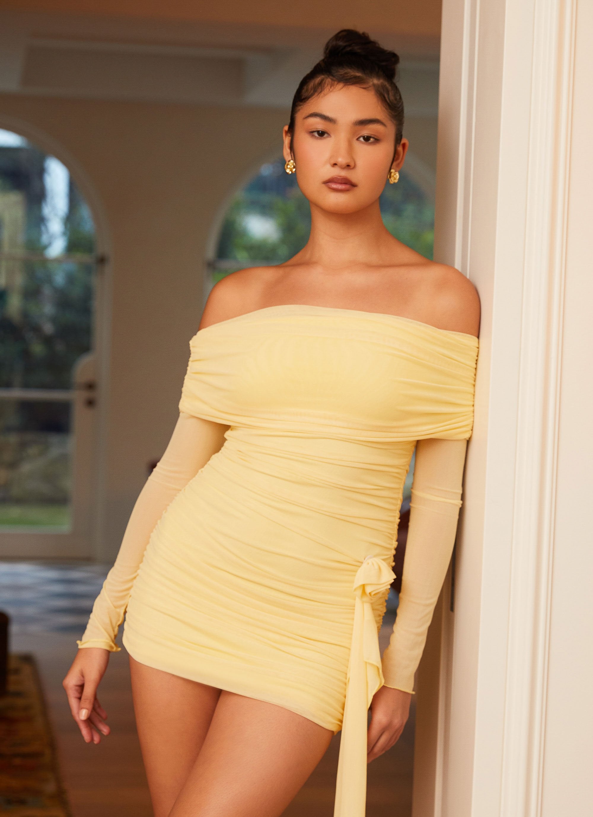 Rosa Franca Mini Dress - Yellow