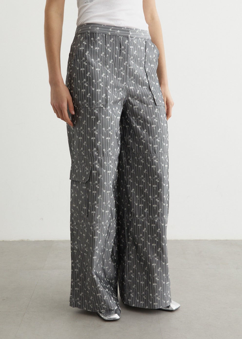 Acetate Jacquard Cargo Pants