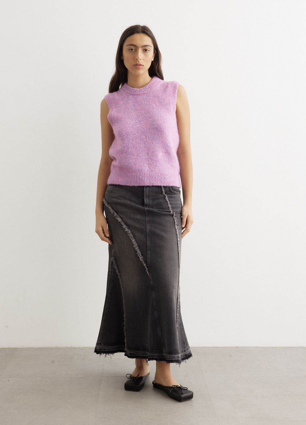 Tint Edge Denim Long Skirt