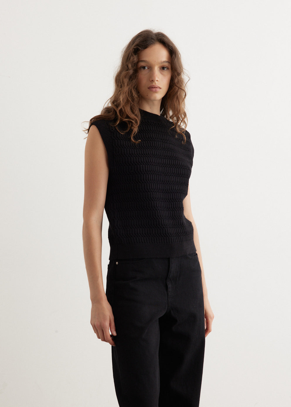 Present Textured Knit Vest