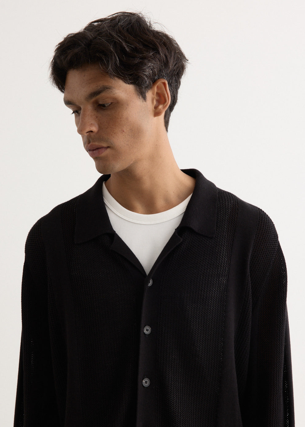 Metropolis Knit Camp Collar Shirt