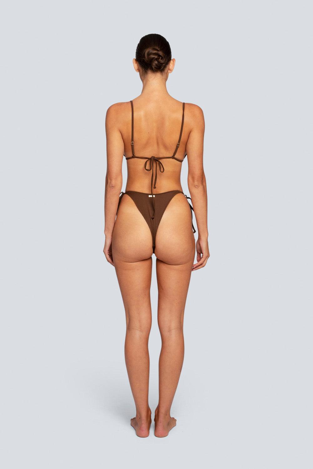 Amara Bottom - Ribbed Brown