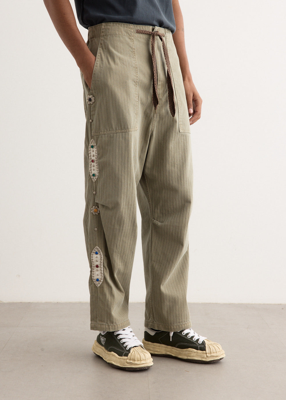 Sulfur Herringbone EASY BAKER Pants (STUDS Remake)