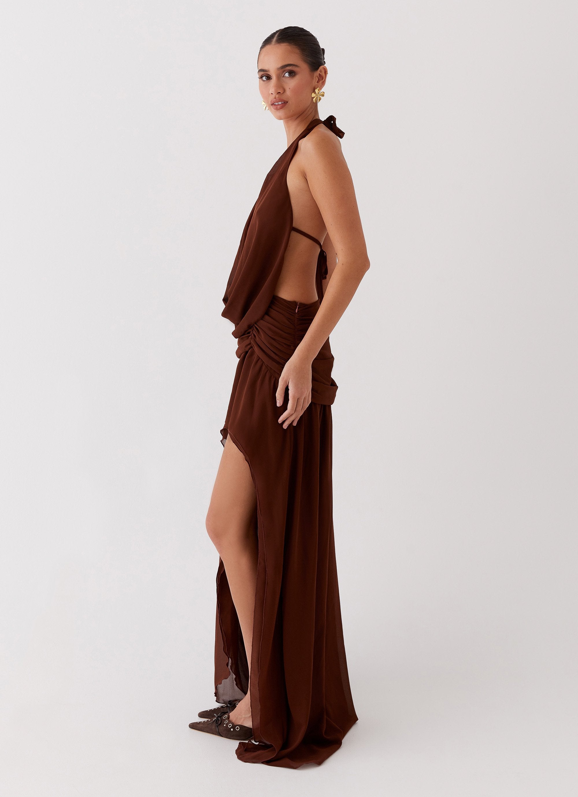 Blake Rose Maxi Dress - Brown