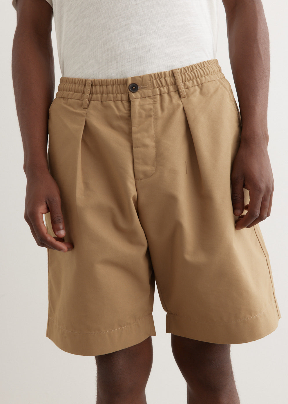Pleated Track Shorts
