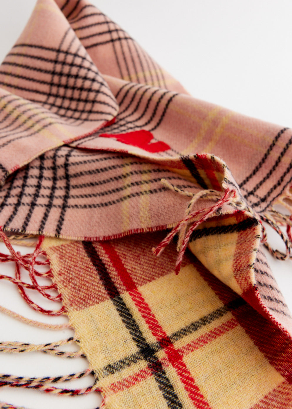 Double Check Logo Wool Scarf