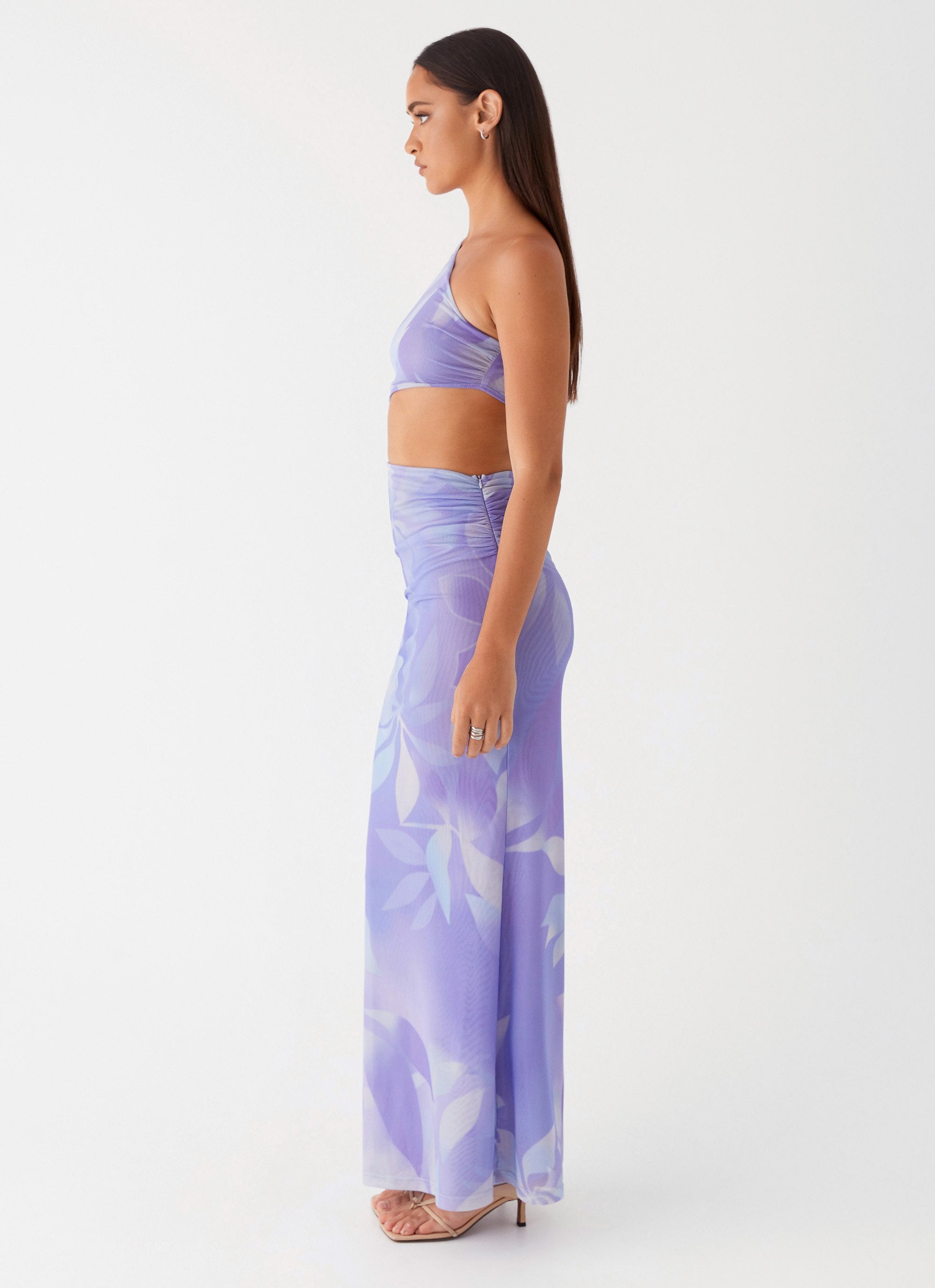 Shadows In The Sun Mesh Maxi Dress - Purple Rain