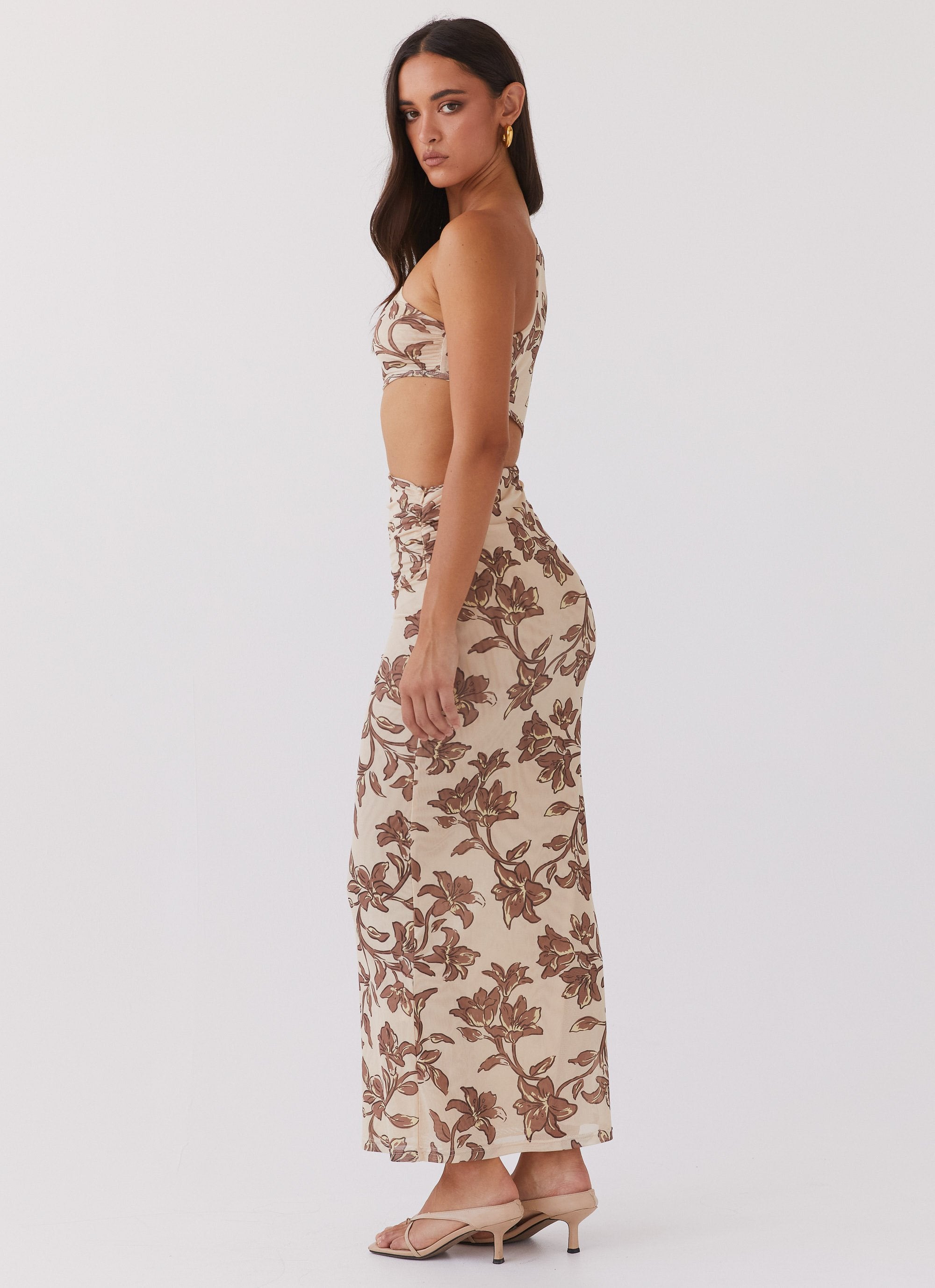 Shadows In The Sun Mesh Maxi Dress - Hazel Bloom