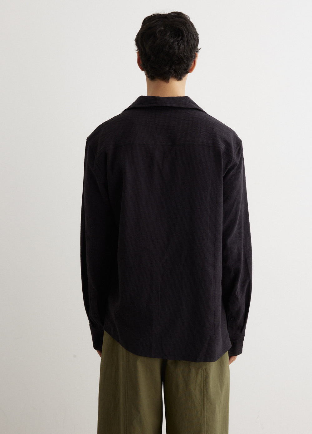 Requiem Seersucker Camp Collar Shirt