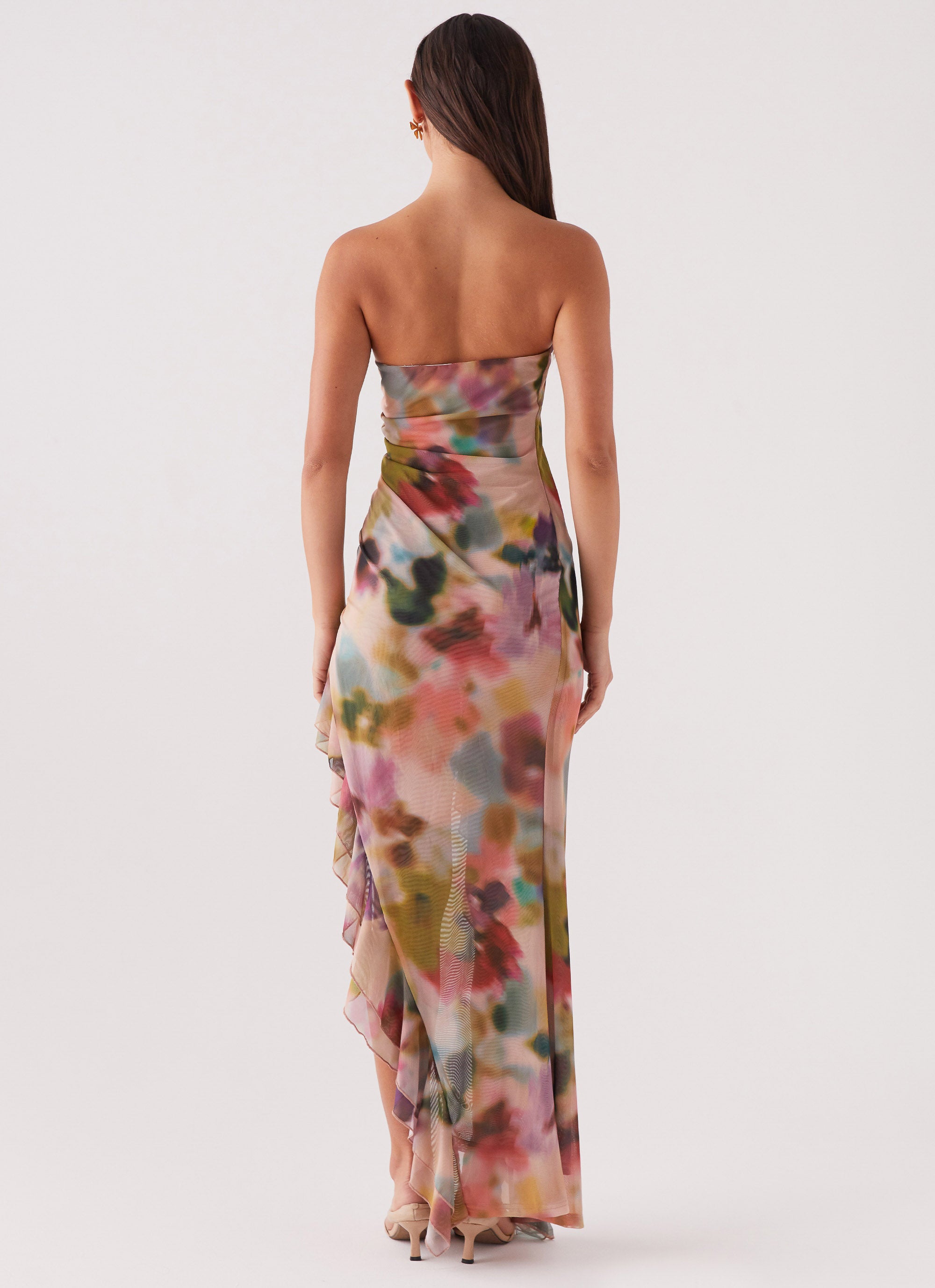 Shape Of You Strapless Maxi Dress - Mystic Meadow