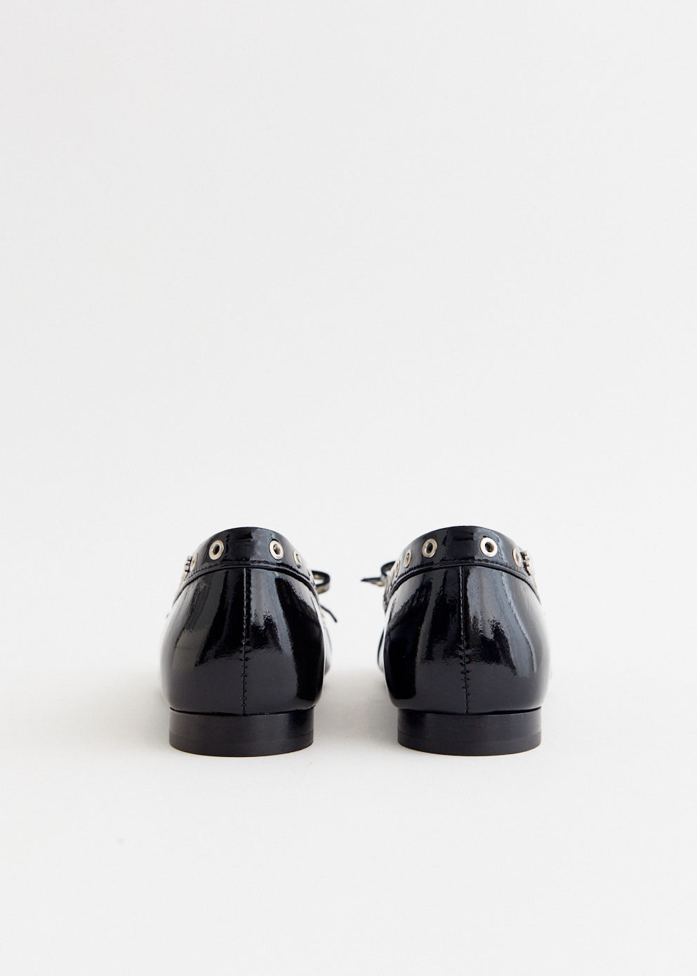 Eyelets Bow Ballerinas