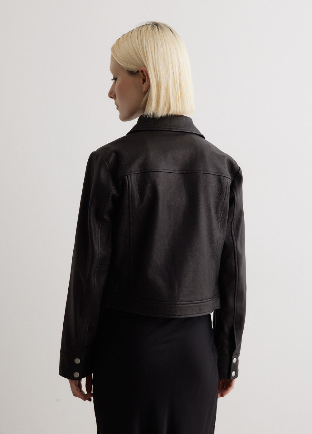 Tagore Leather Trucker Jacket