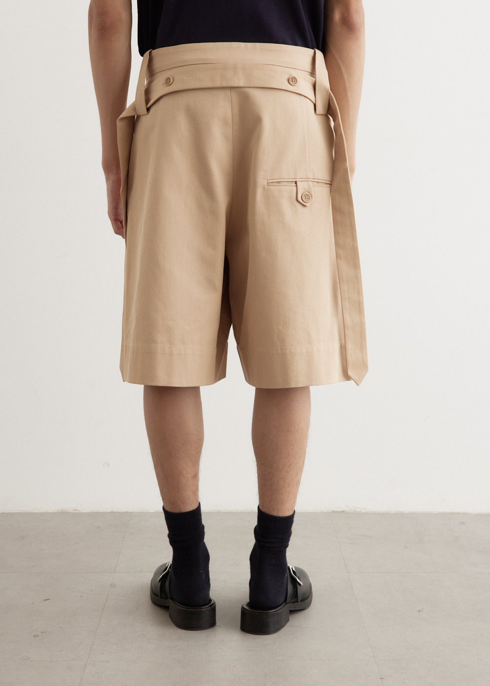Folded Front Pleat Shorts