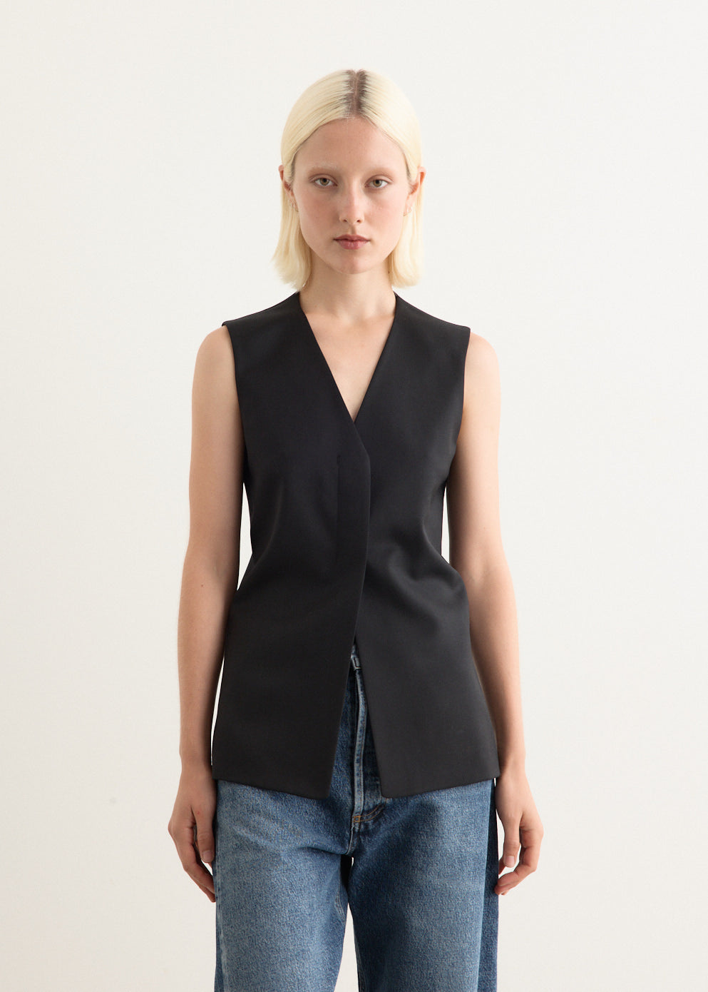 Waist Point Wool Vest