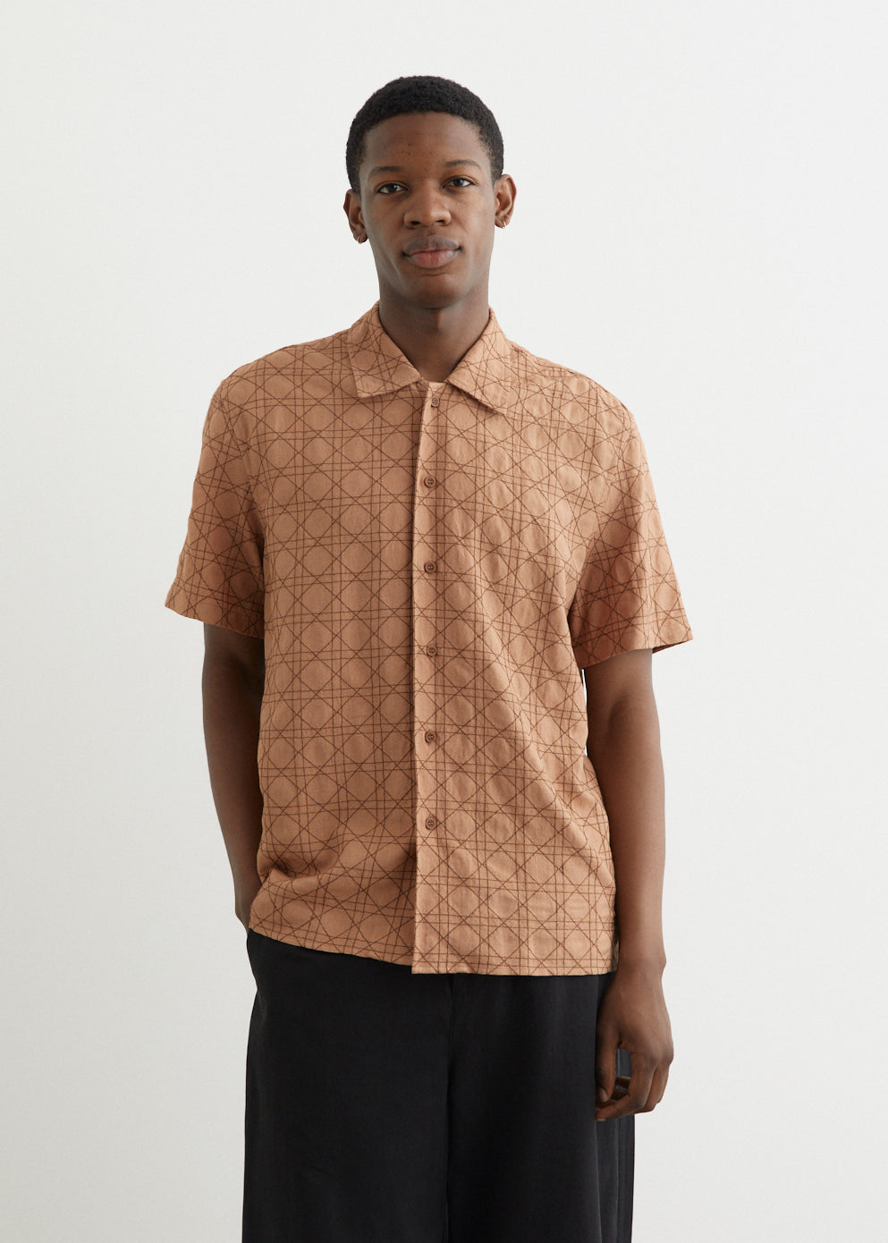 Empire Short Sleeve Camp Collar Shirt