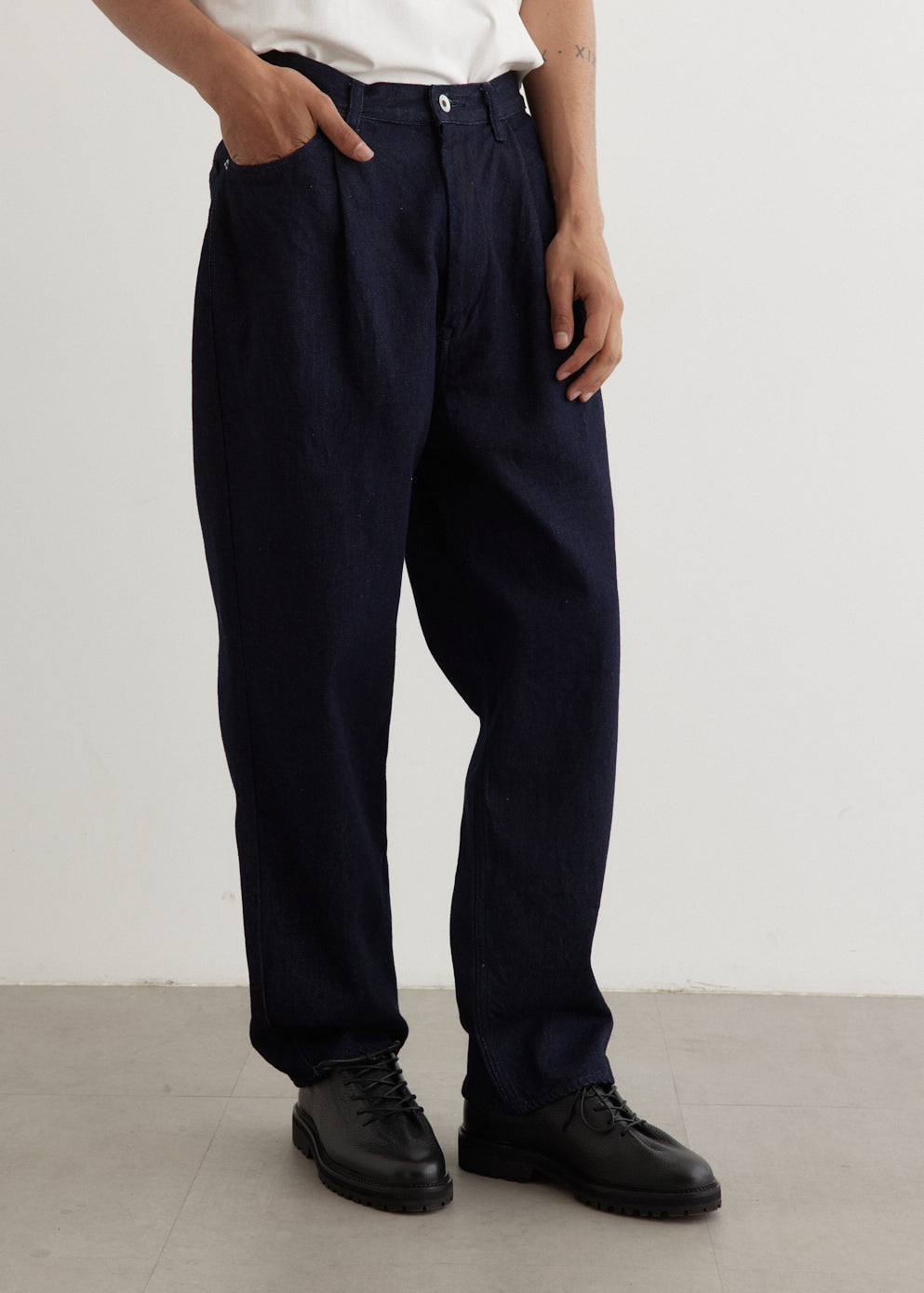 12oz Denim Deep Tuck Pants