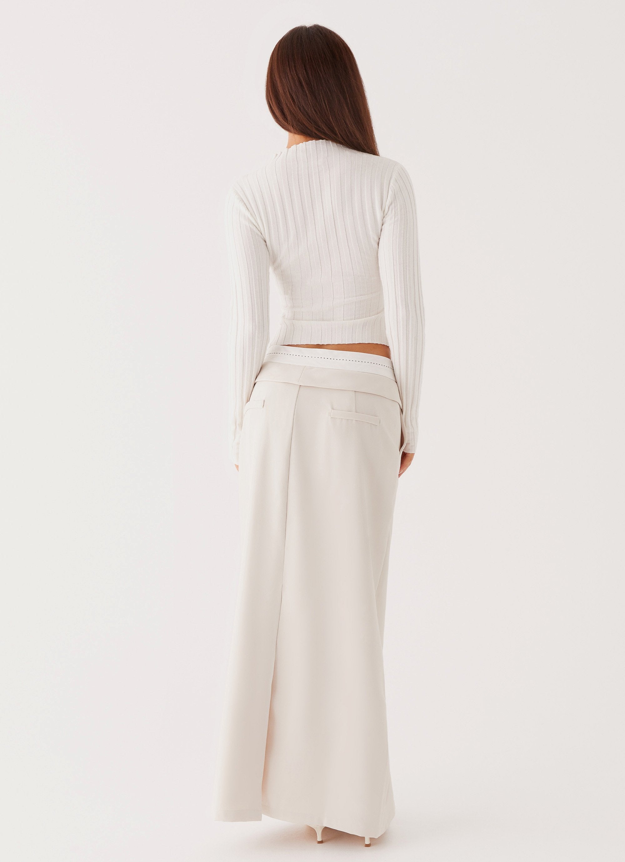 Don't Kill My Vibe Maxi Skirt - Ivory