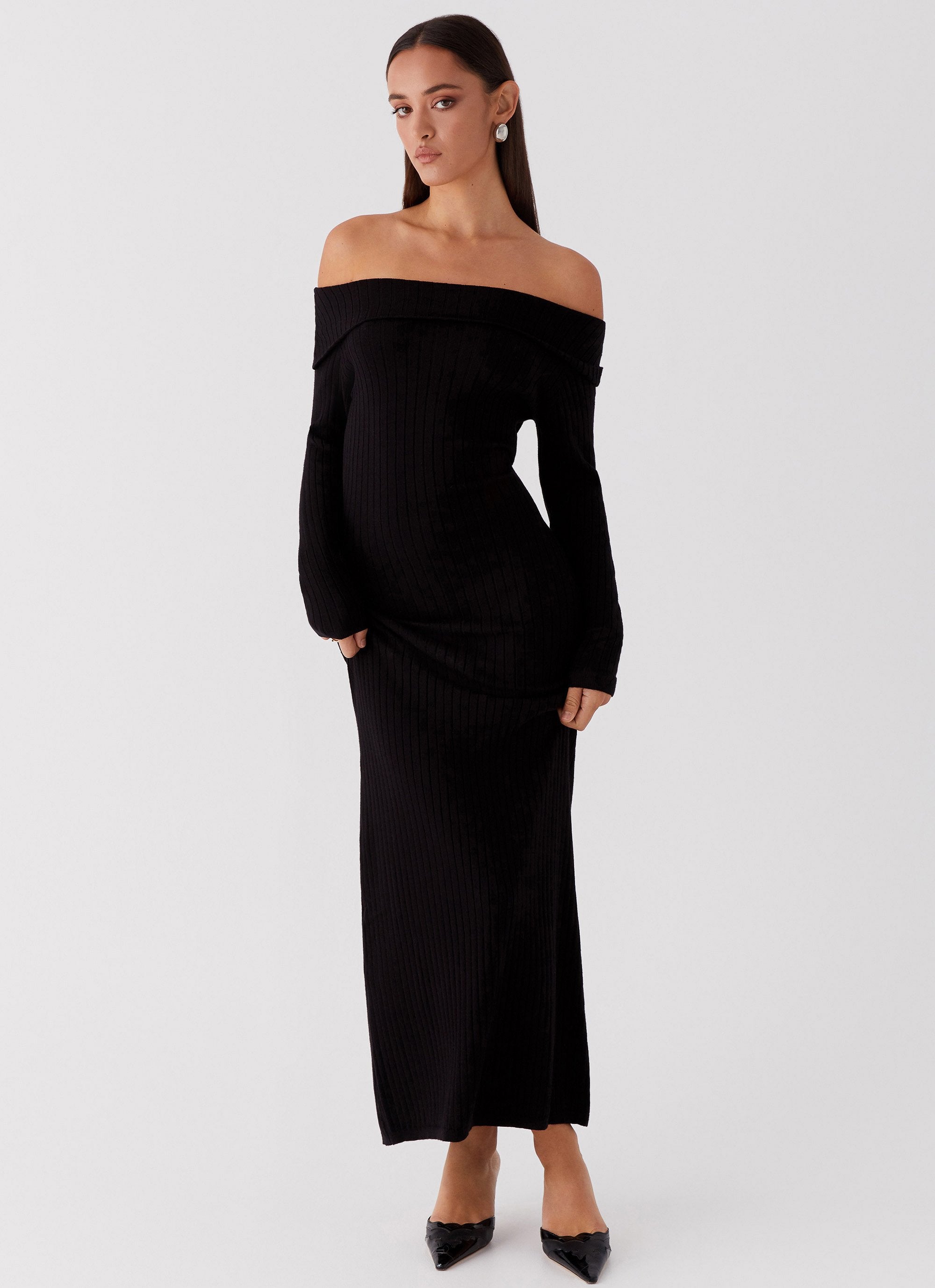 Lahey Knit Maxi Dress - Black