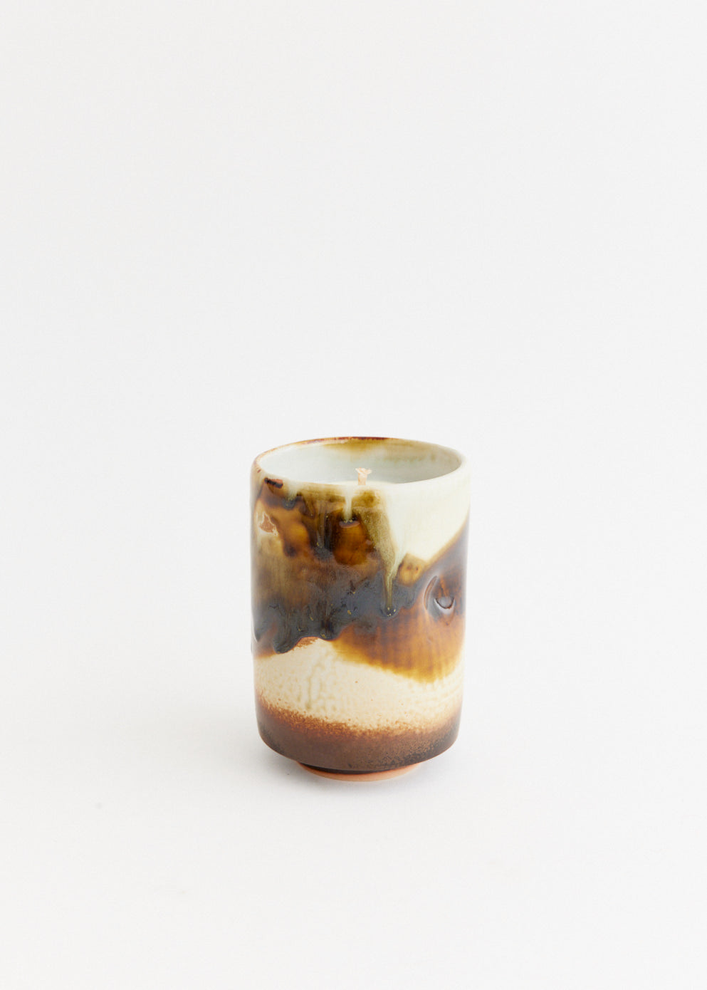 Large Teak Pinch Candle — Onsen