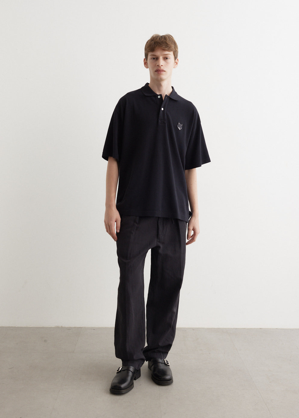 Bold Fox Head Patch Oversized Polo