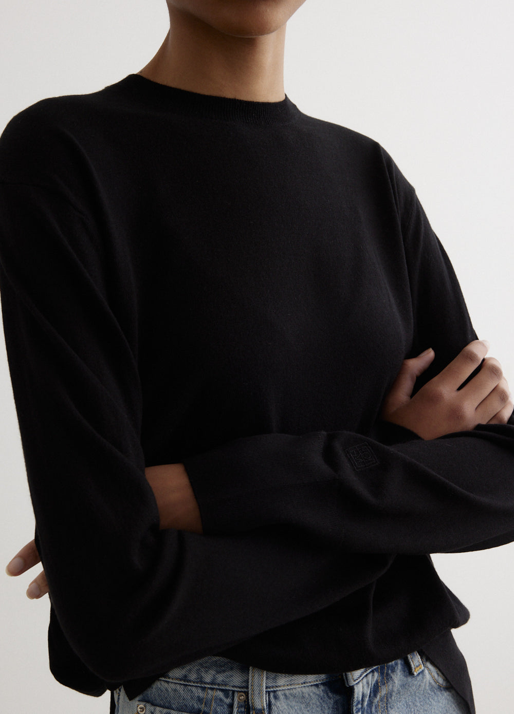 Crew-Neck Silk Cashmere Knit