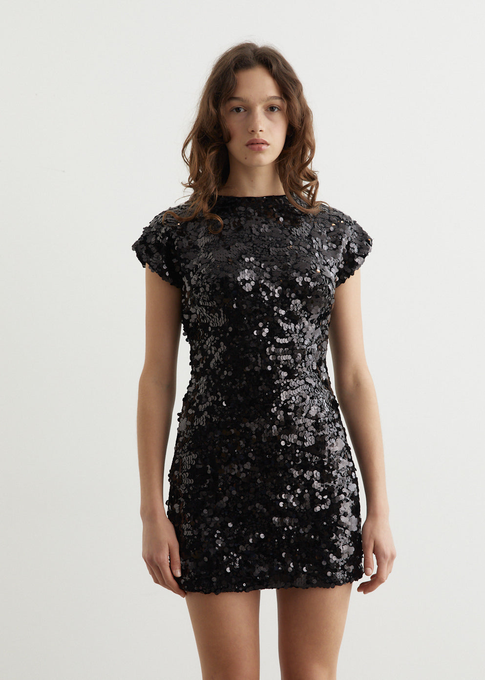 Velvet Sequins Mini Dress