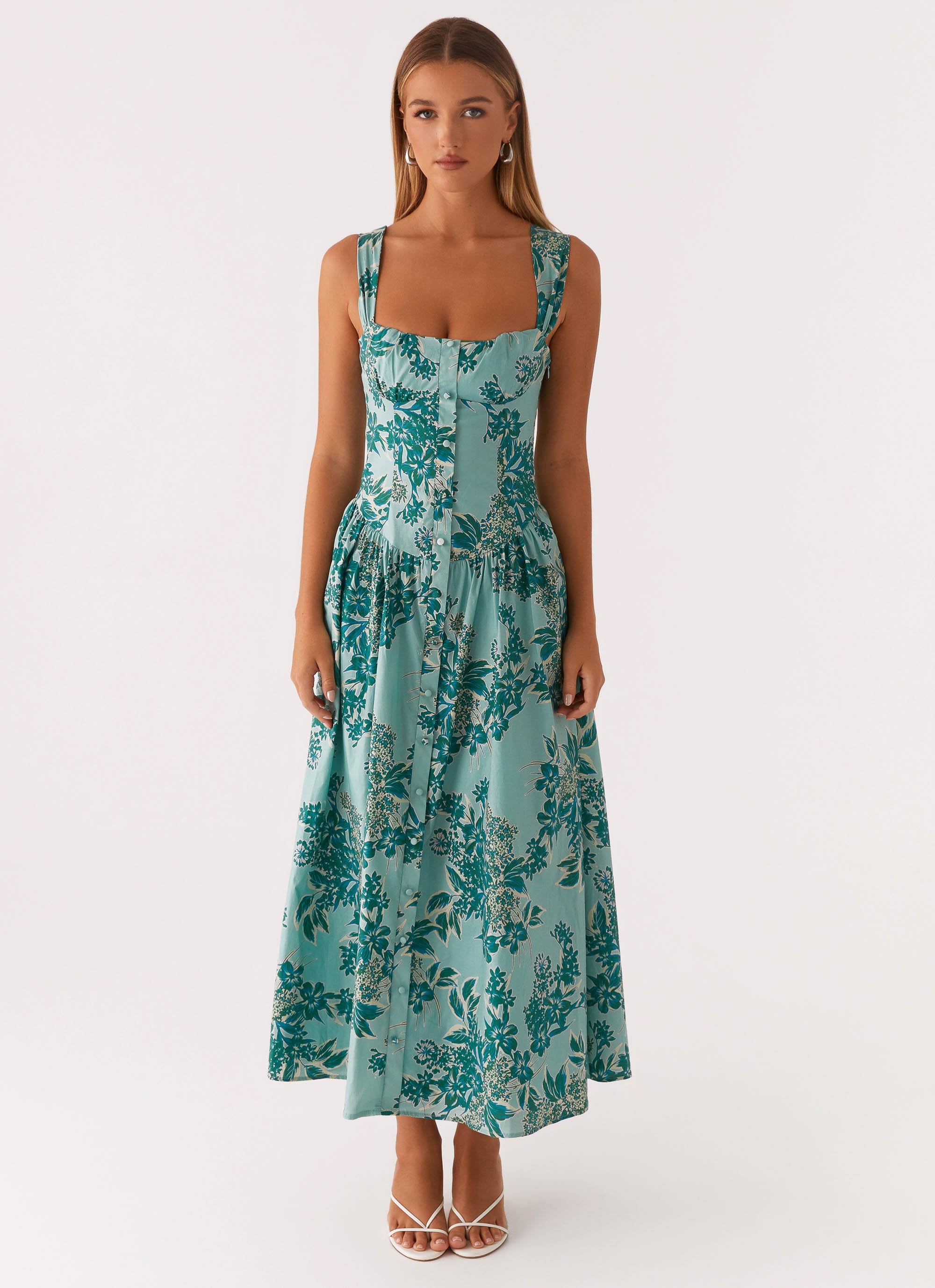 Emmalina Midi Dress - Cloud Nine Floral