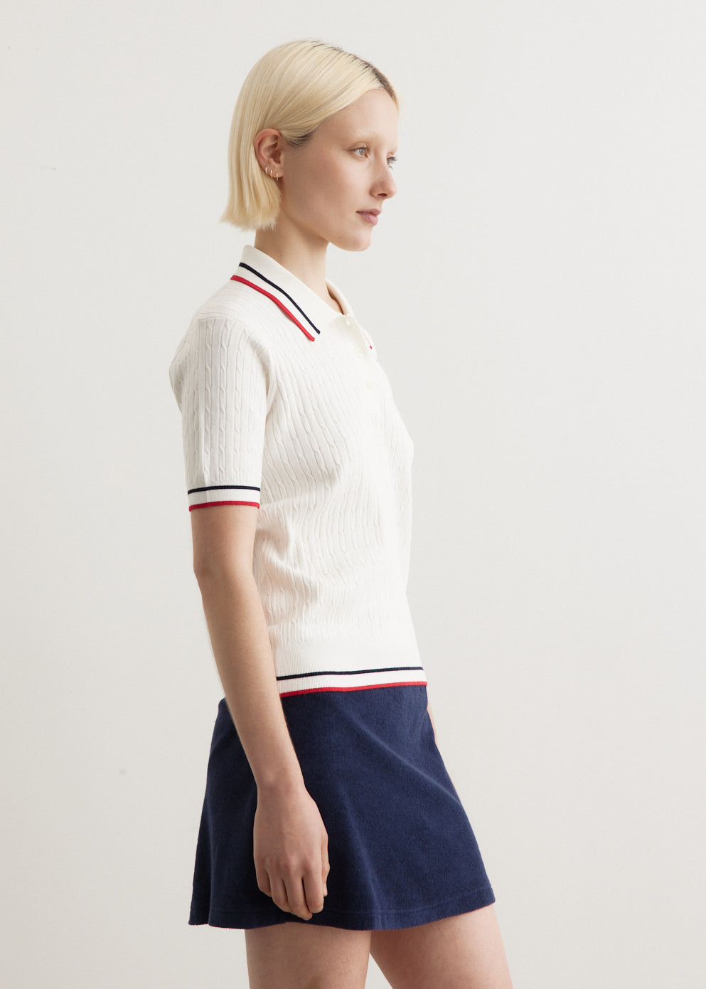 Serif Logo Mini Short-Sleeve Polo