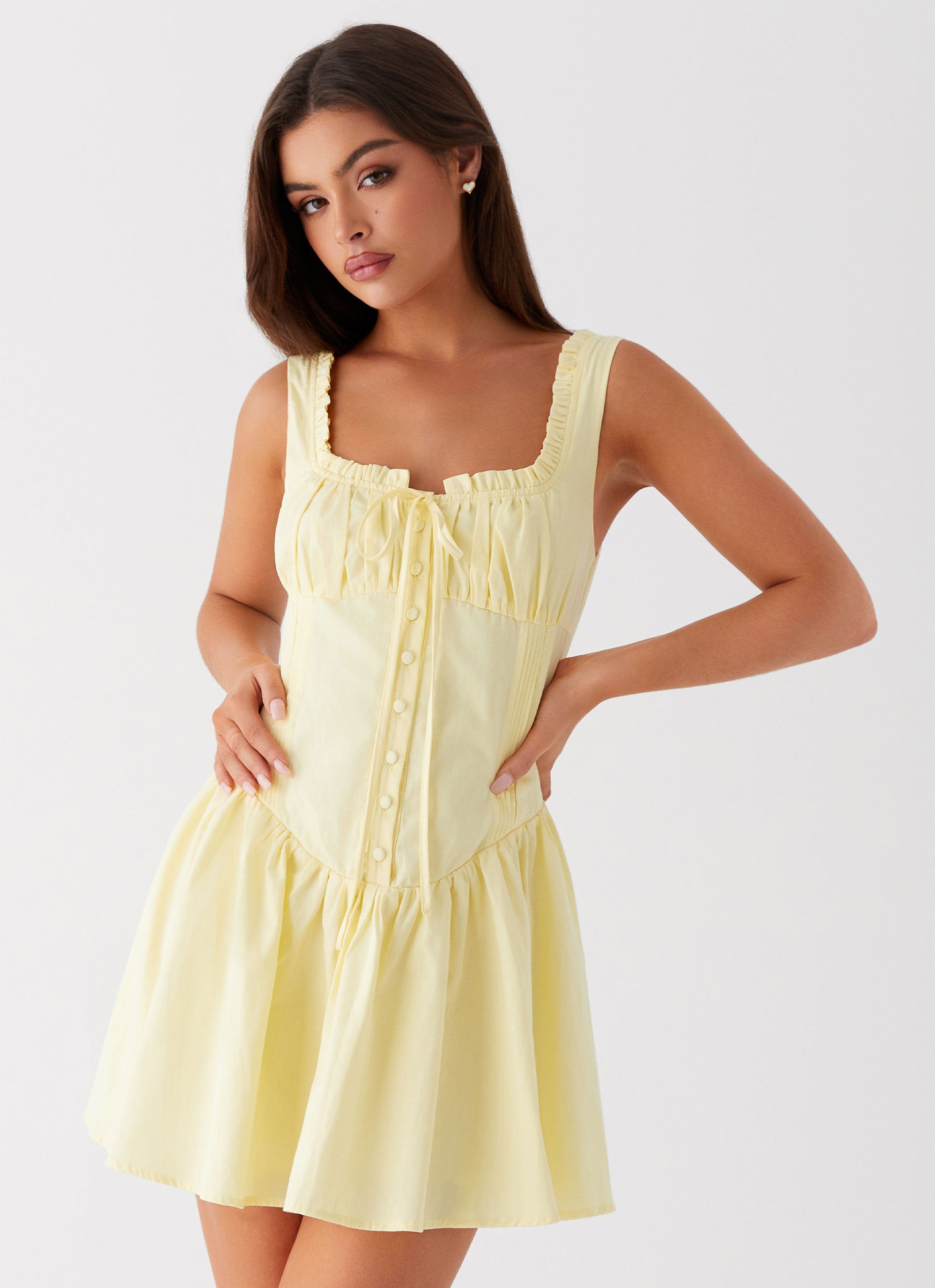 Wren Mini Dress - Yellow