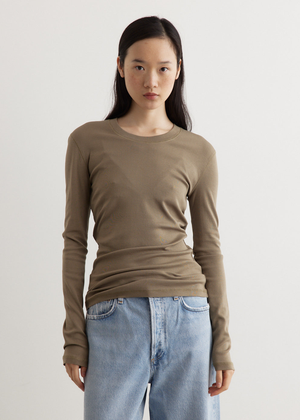 Rib Long Sleeve T-Shirt