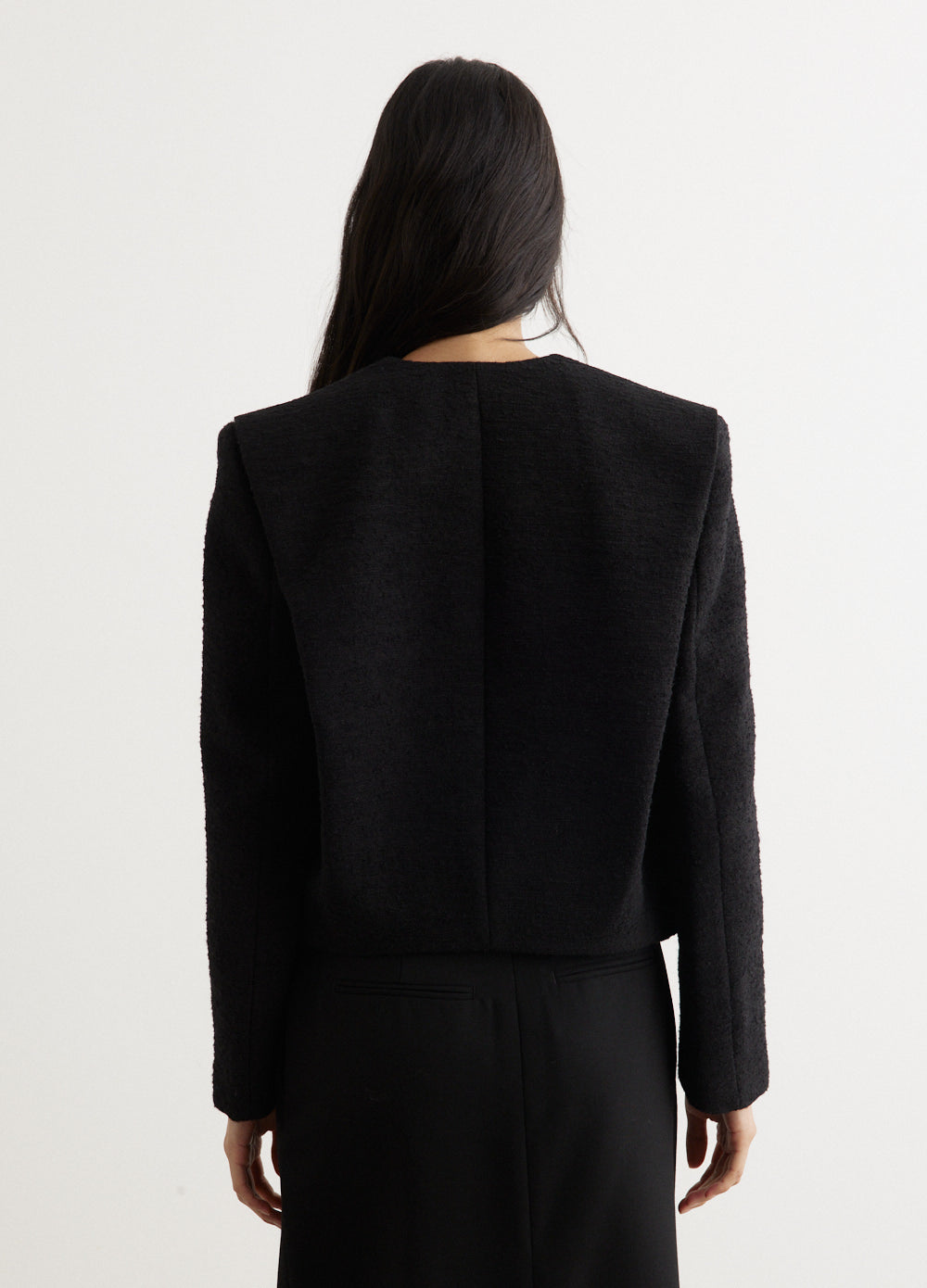 Cropped Bouclé Jacket