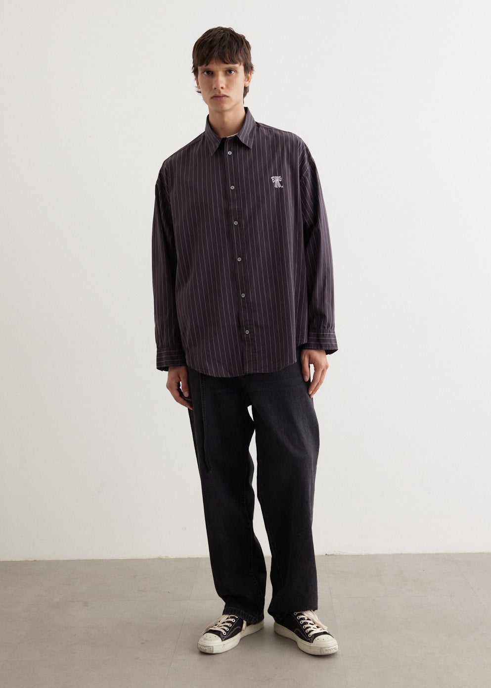 Setar Long Sleeve Poplin Stripe Shirt